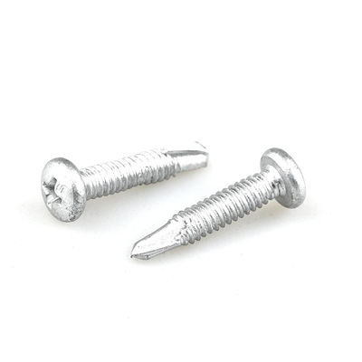 Tornos de cabeza de paneles recubiertos con tornillo de techo de receso cruzado para conexión de techo de metal