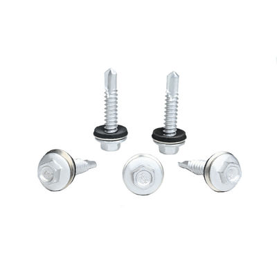6.3x32 Fluorocarburo horneado Hex Lavadora Flange de techo de metal tornillo con cabeza Hex Flange