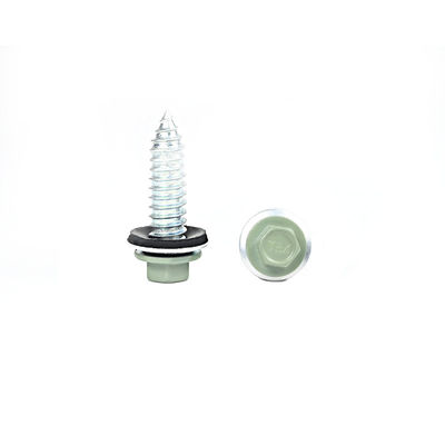 Prueba 100% QC de aleación de zinc recubierta con 11/32x1/4' Hex Hex Head Sheet Metal Screw para claraboya